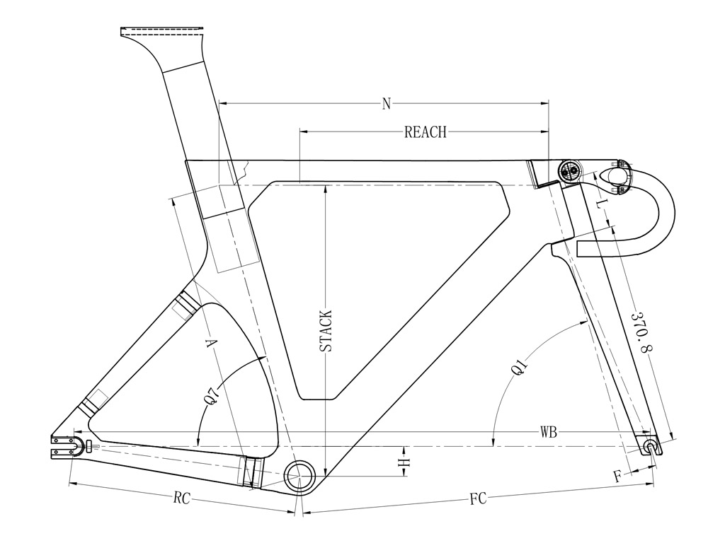 Aero Carbon Track Bike Frame For BSA System